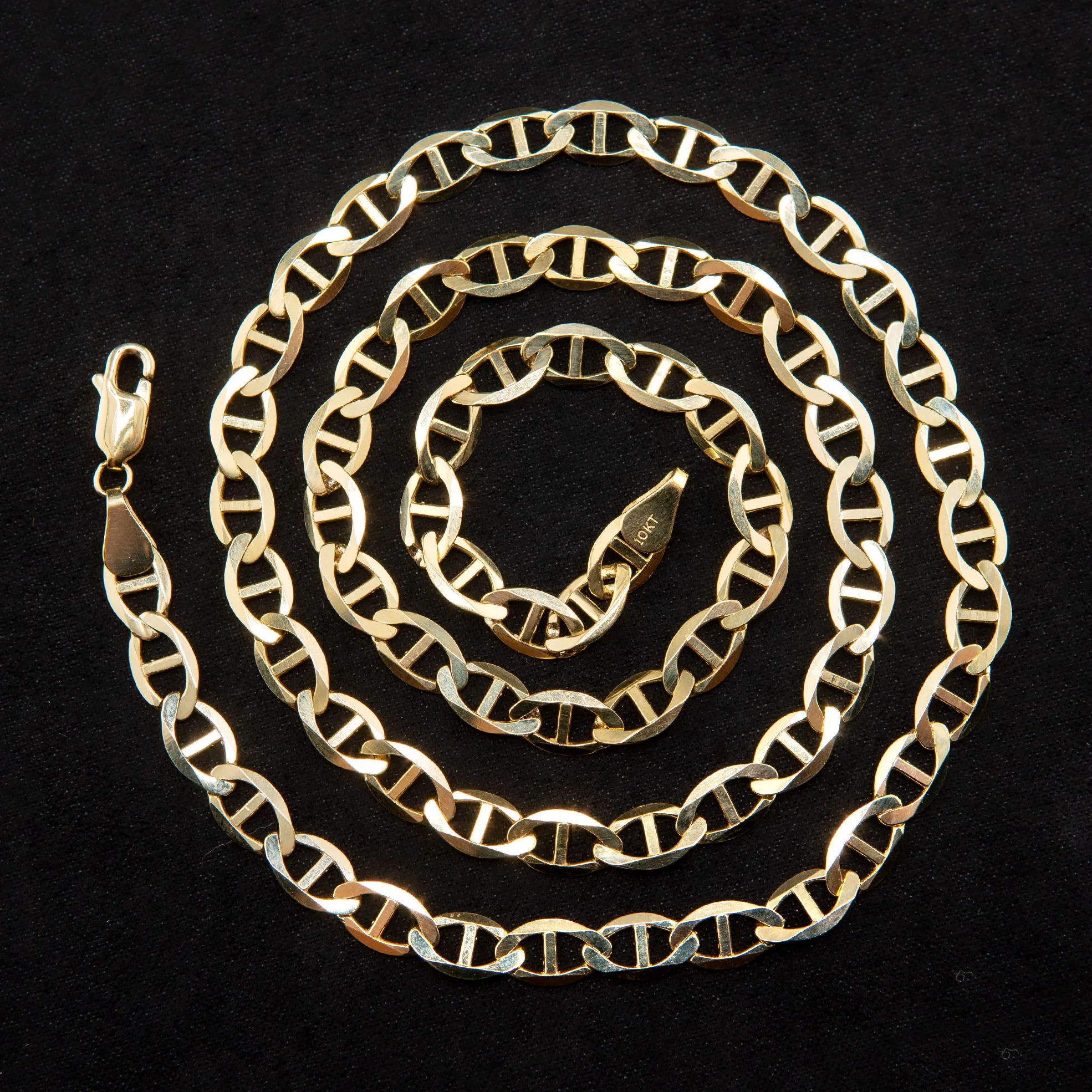 10K Gold Mariner Necklace / 6 MM