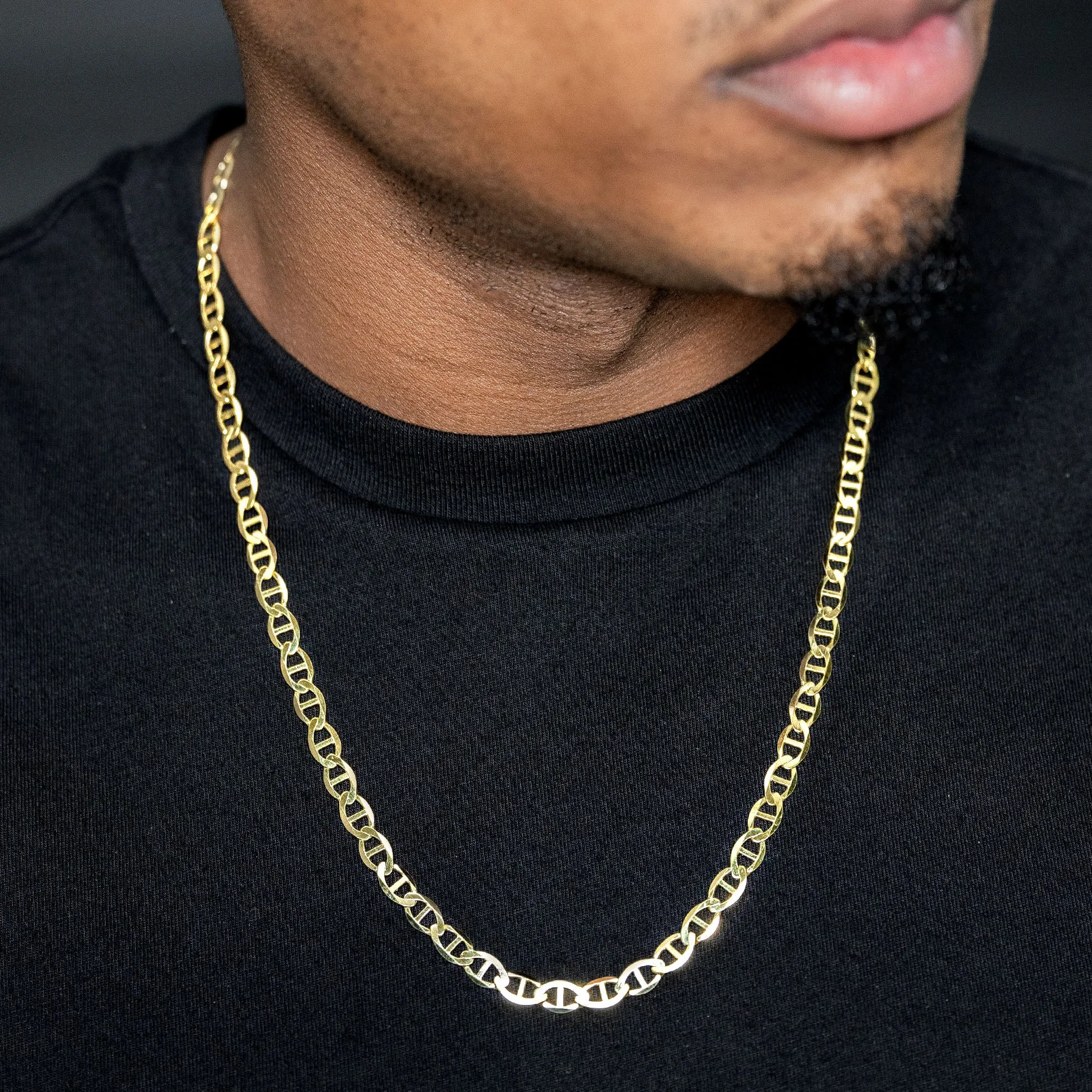 10K Gold Mariner Necklace / 6 MM