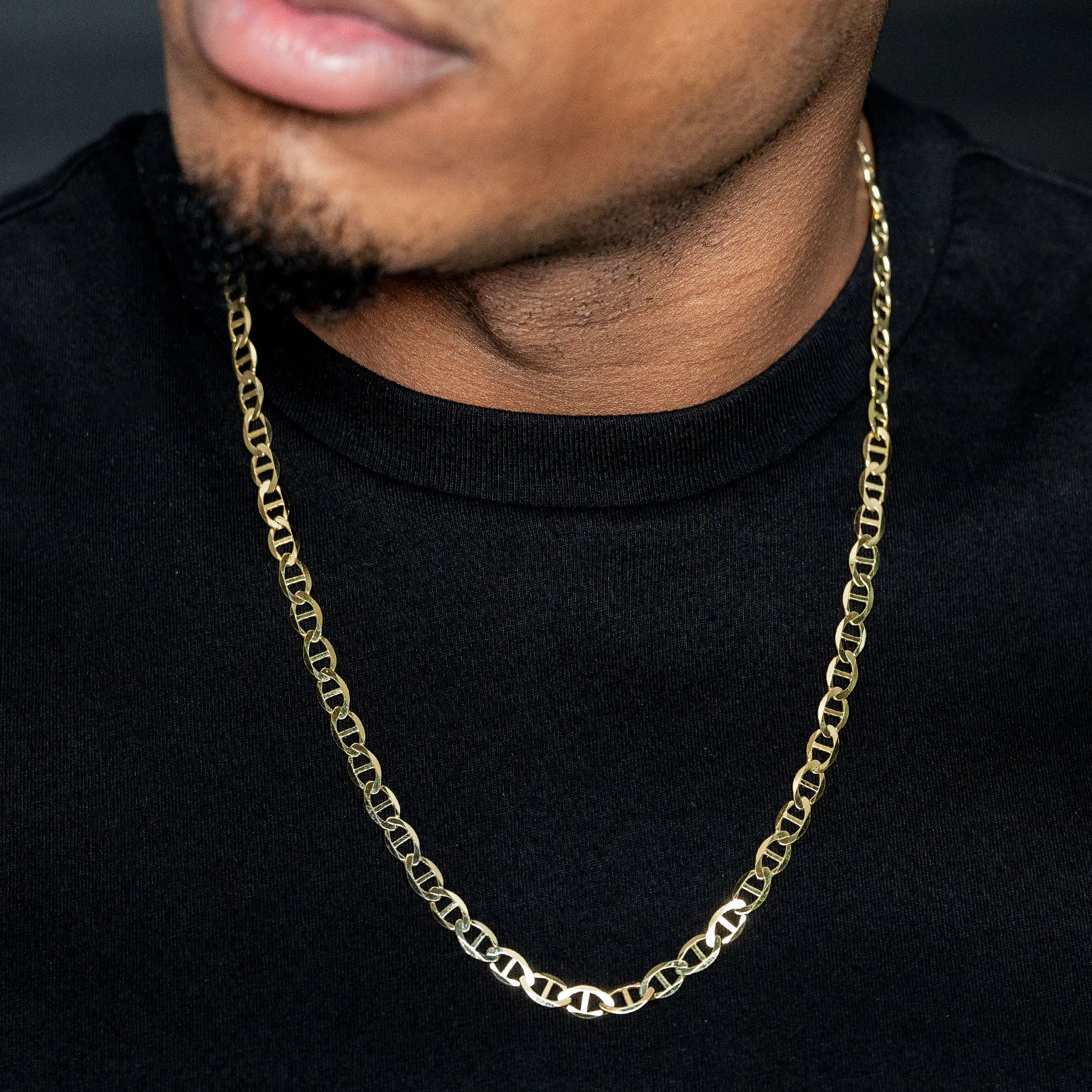 10K Gold Mariner Necklace / 6 MM