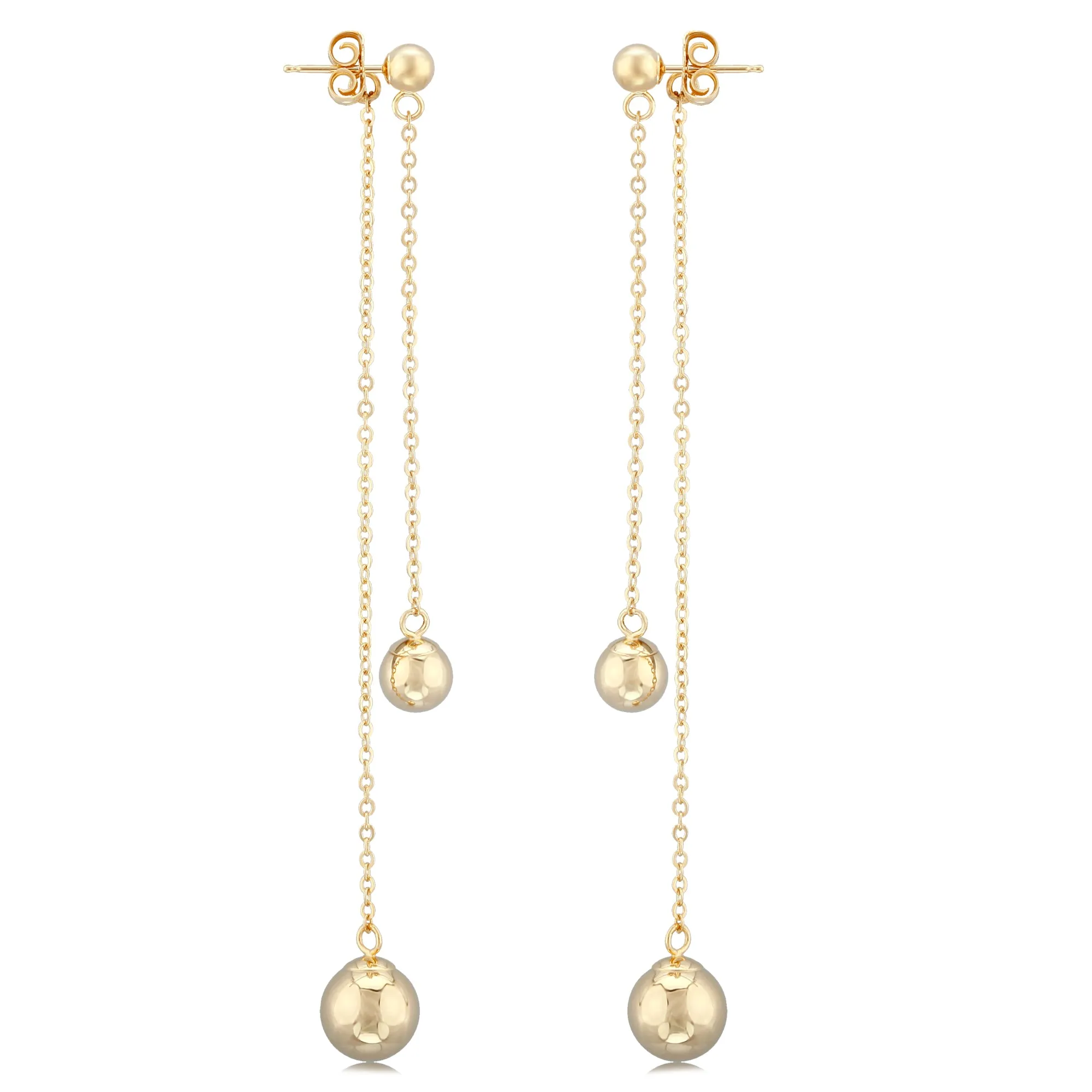 14 K Yellow Gold Dangle Earrings