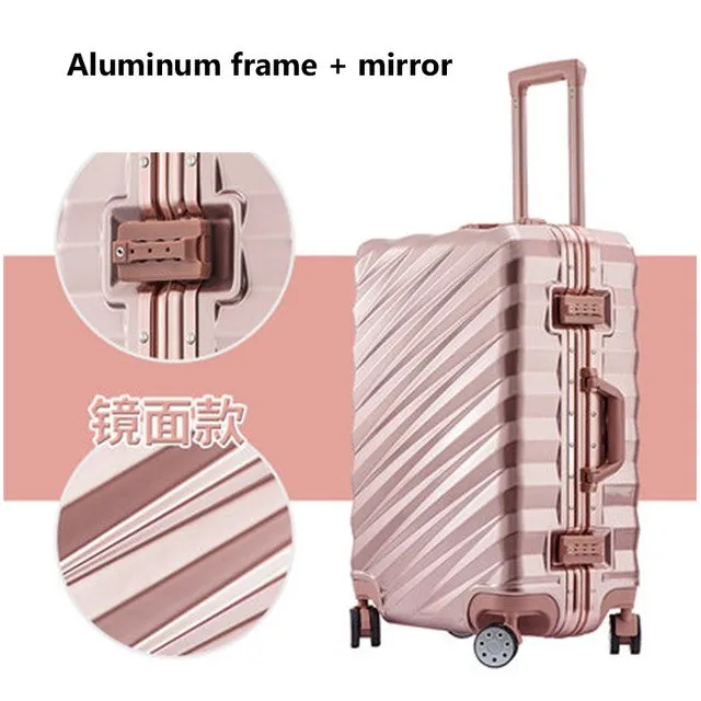 20"24"26"28"Inch Aluminum Alloy Frame Business Trip Travel Trolley Suitcase Carry On Luggage