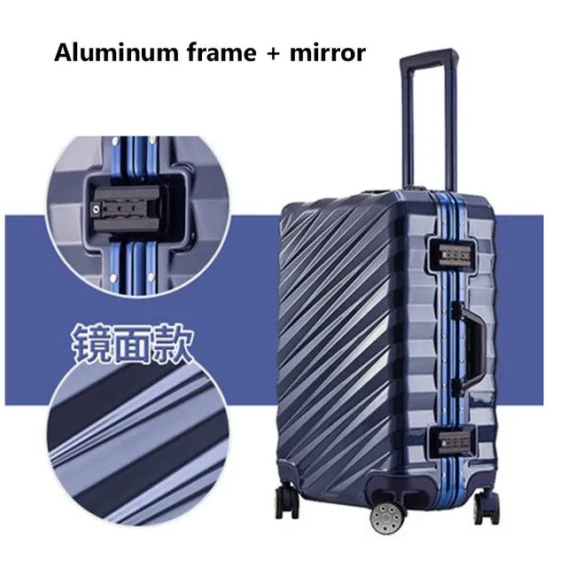 20"24"26"28"Inch Aluminum Alloy Frame Business Trip Travel Trolley Suitcase Carry On Luggage