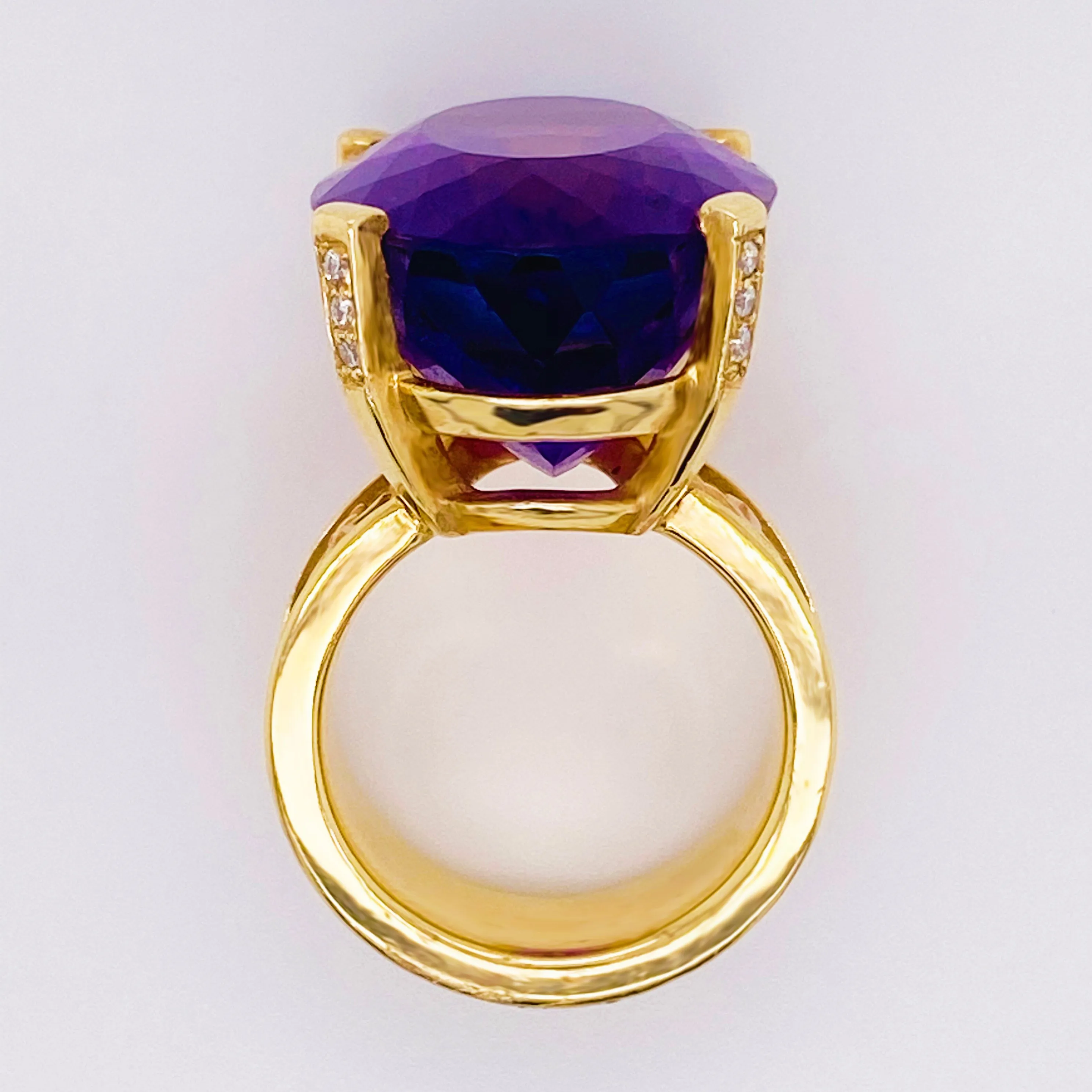 36 Carat Amethyst Fleur de Lis Ring