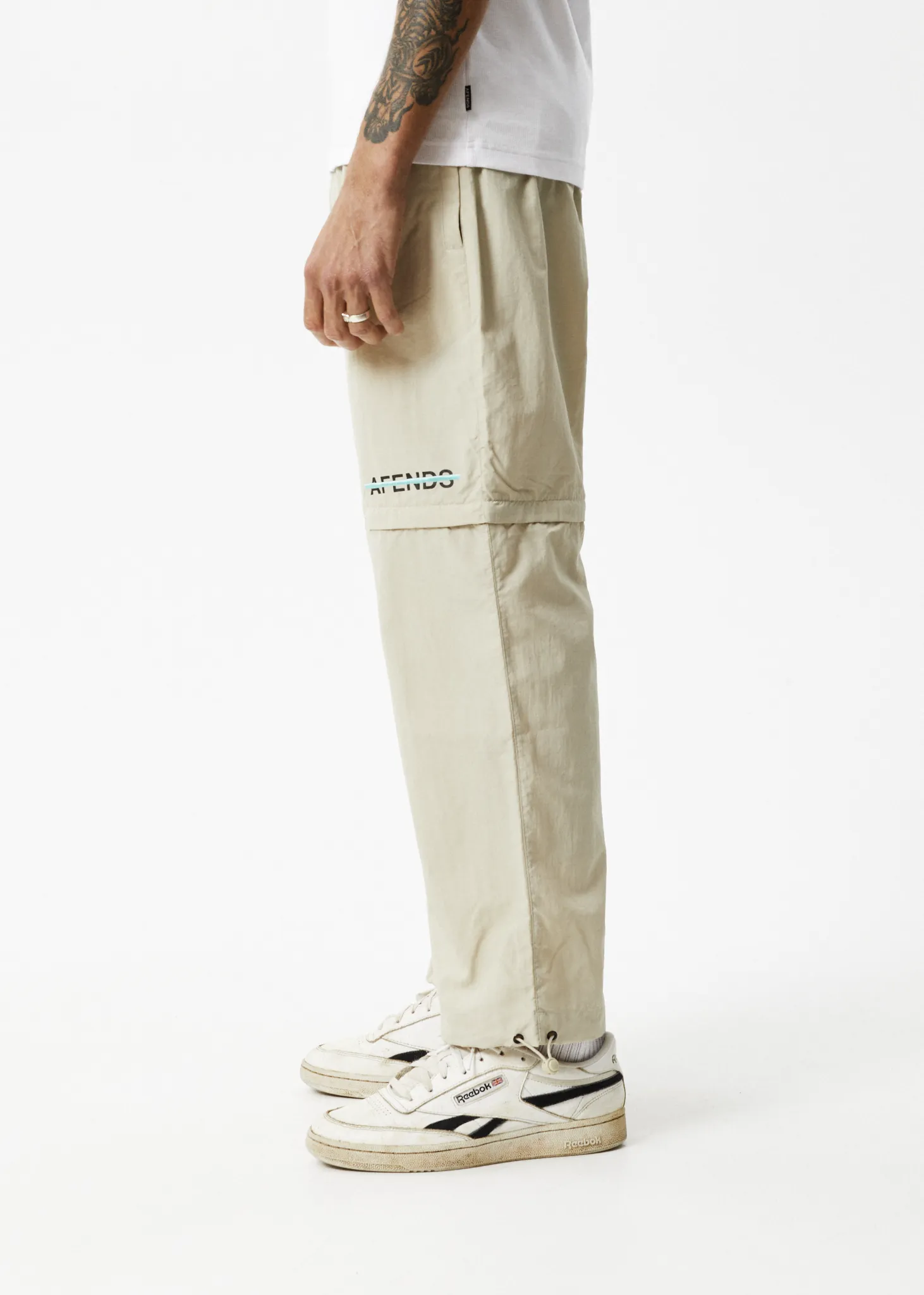 AFENDS Mens Antimatter - Zip Off Spray Pants - Cement