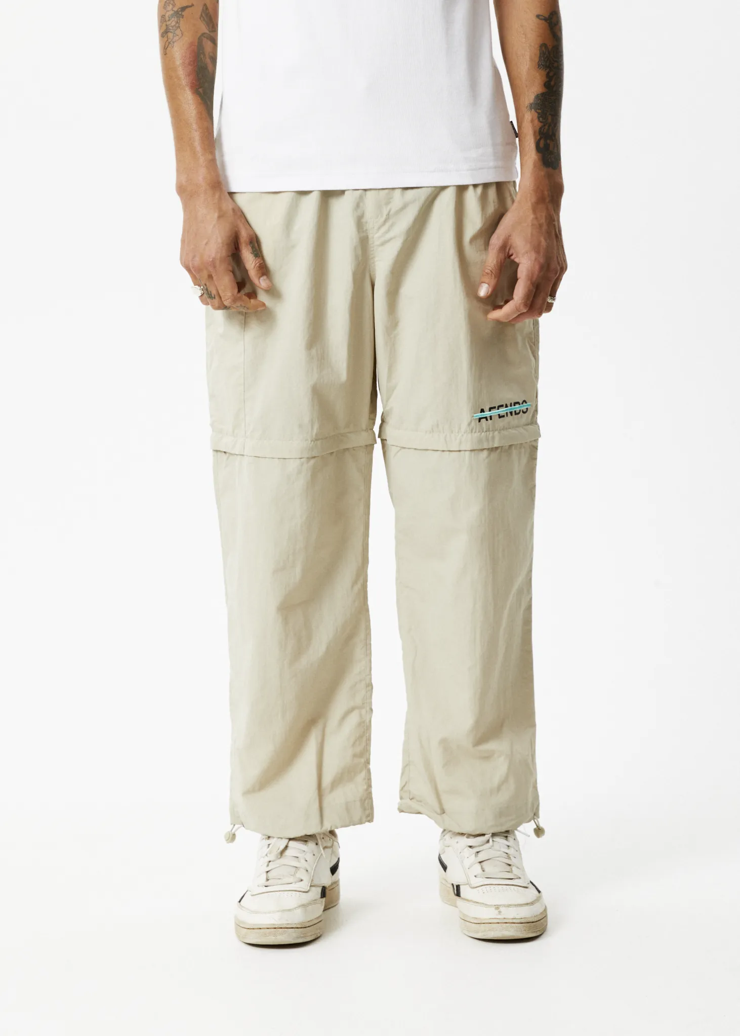 AFENDS Mens Antimatter - Zip Off Spray Pants - Cement