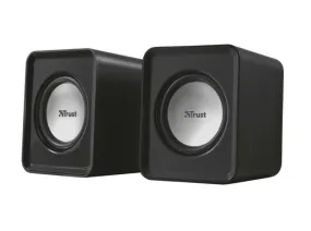 Altavoces para PC - Trust Leto, 6W, negro, 2.0, diseño compacto