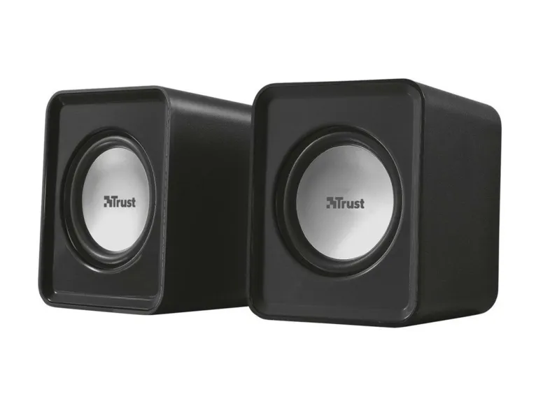 Altavoces para PC - Trust Leto, 6W, negro, 2.0, diseño compacto