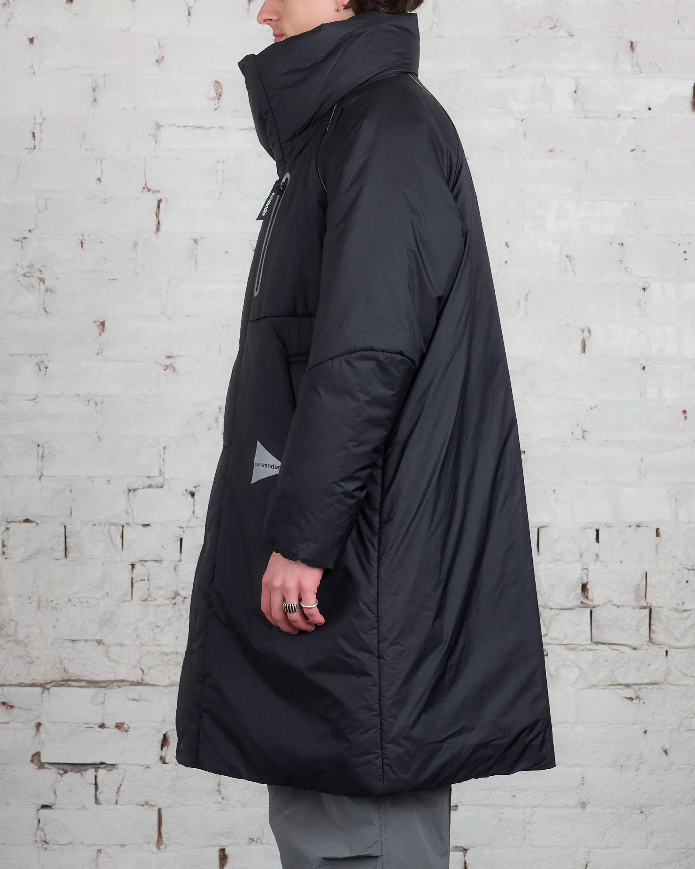 and wander Primaloft Black Ripstop Coat Black