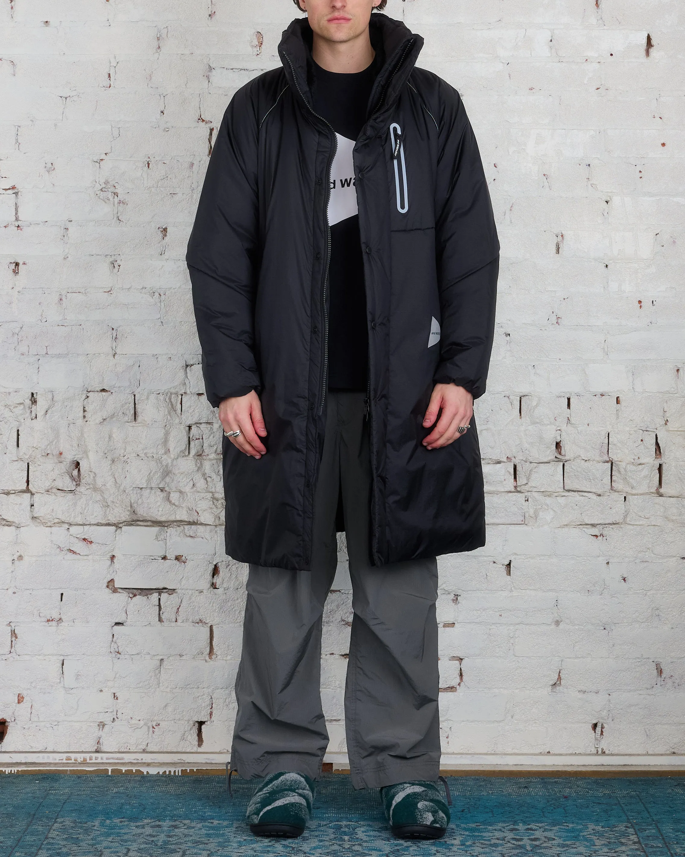 and wander Primaloft Black Ripstop Coat Black