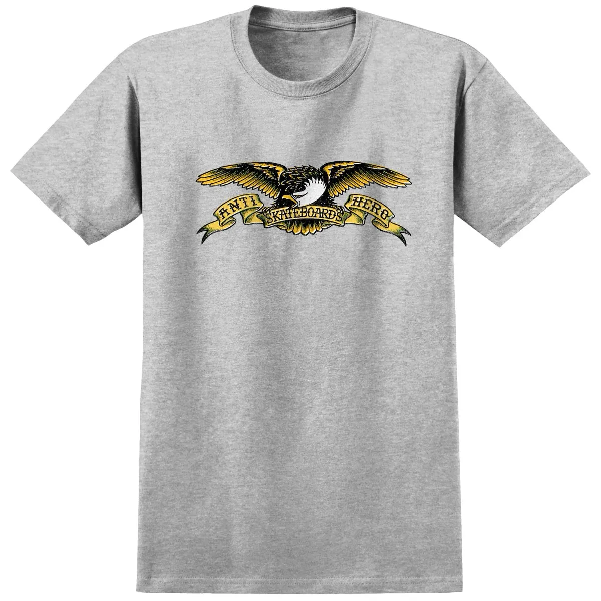 Anti-Hero Misregister Eagle T-Shirt - Heather Grey/Black