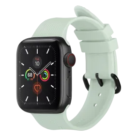 Apple Watch (38/40/SE/41MM) Native Union Curve Strap Sage Silikone Rem - Grøn