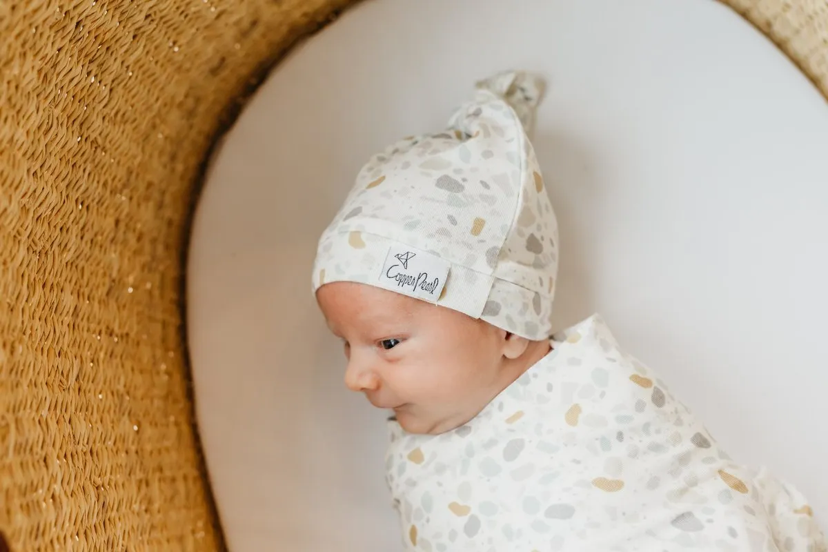 Arlo Newborn Top Knot Hat