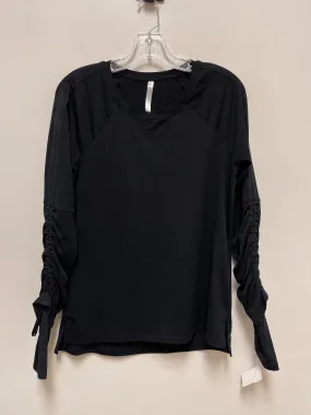 Athletic Top Long Sleeve Collar By Fabletics In Black, Size: M