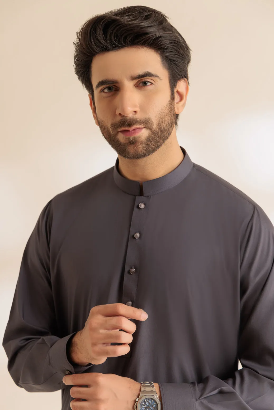 B-SAND-BLENDED-KURTA SHALWAR - (KSRS24-032) BIN 50 M8