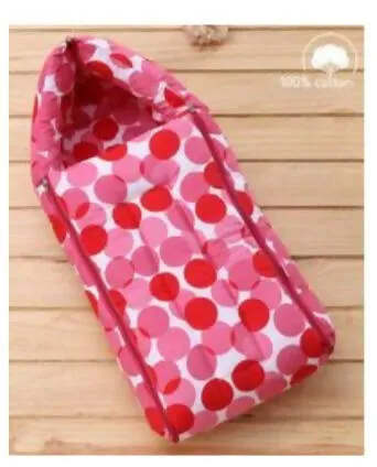 BABYHUG Cotton Blend Sleeping Bag (Polka Dots-Pink)