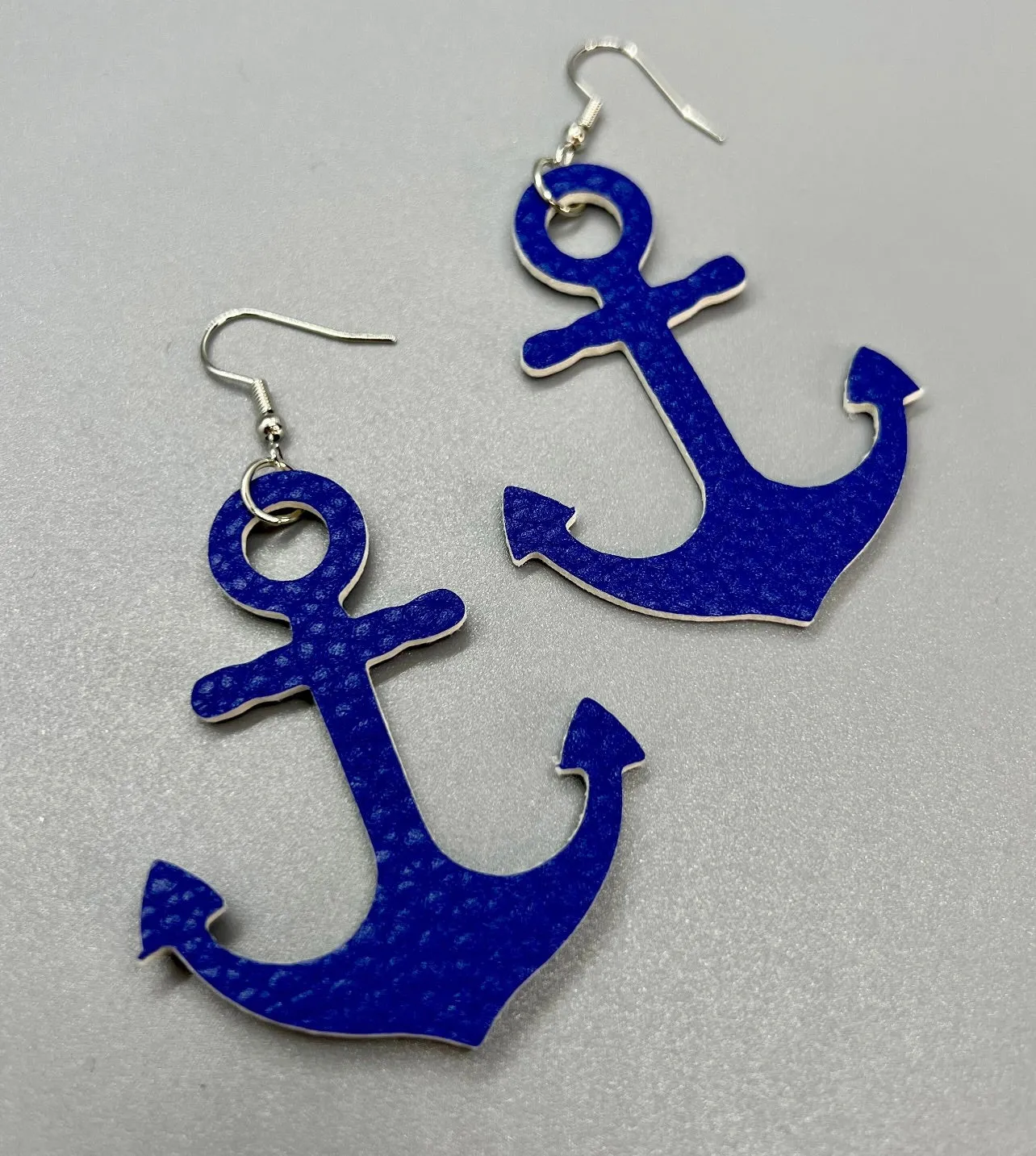 Blue Anchor Earrings - Handmade Jewelry, Anchor Accessories, Handmade Earrings, Blue Earrings, Navy Earrings, Anchor Jewelry, Captain Gift