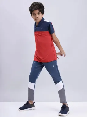 Boys Colorblock Slim Fit Polo T-shirt with TECHNO COOL 