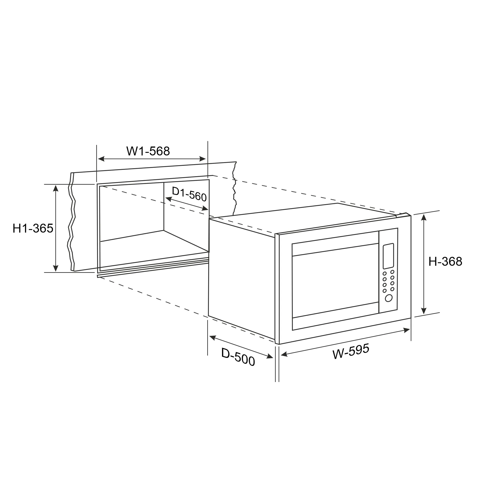 Built-In-Microwave with Touch Control Capacity 25 Ltr (MO-678)