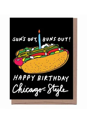 Buns Out Chicago Birthday Card