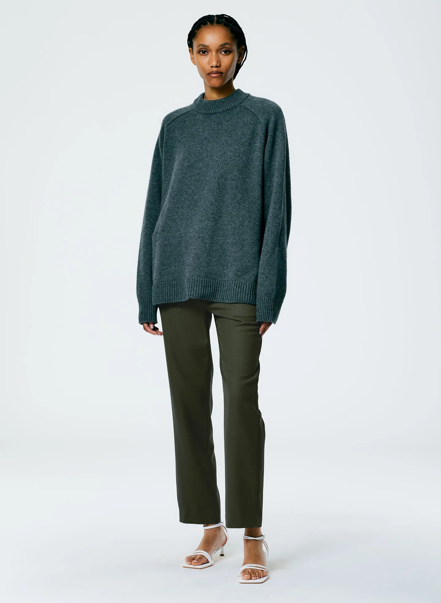 Cashmere Sweater Crewneck Oversized Pullover