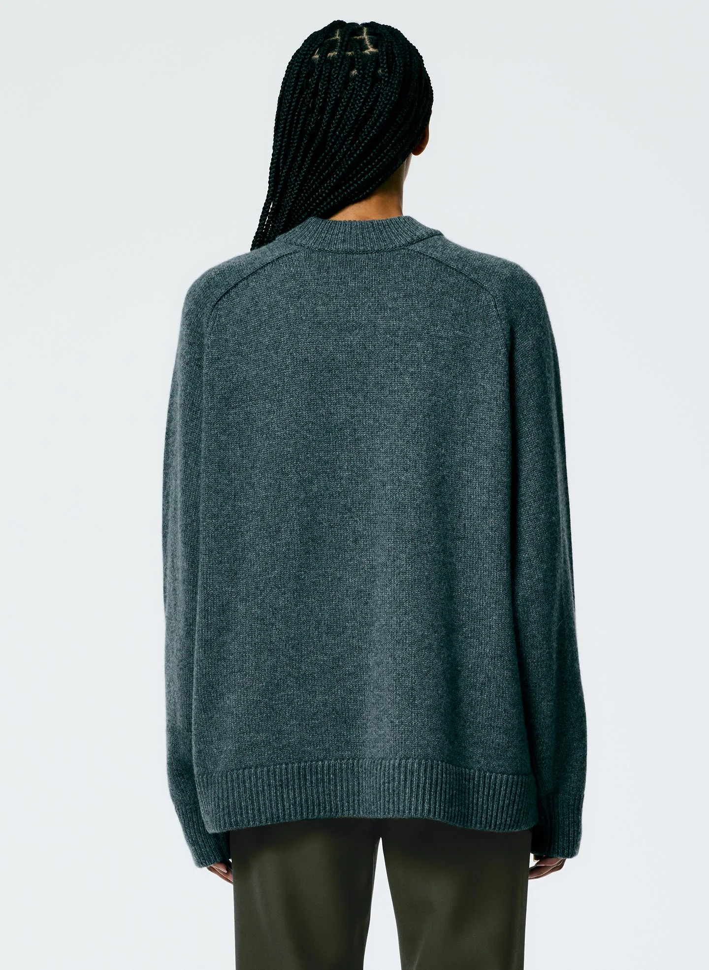 Cashmere Sweater Crewneck Oversized Pullover