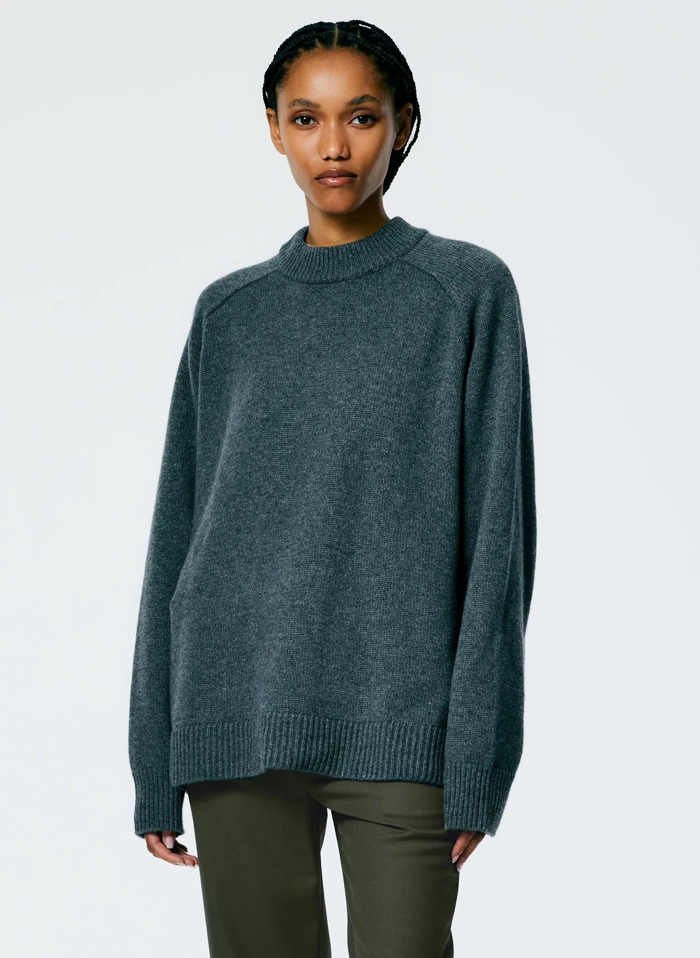 Cashmere Sweater Crewneck Oversized Pullover