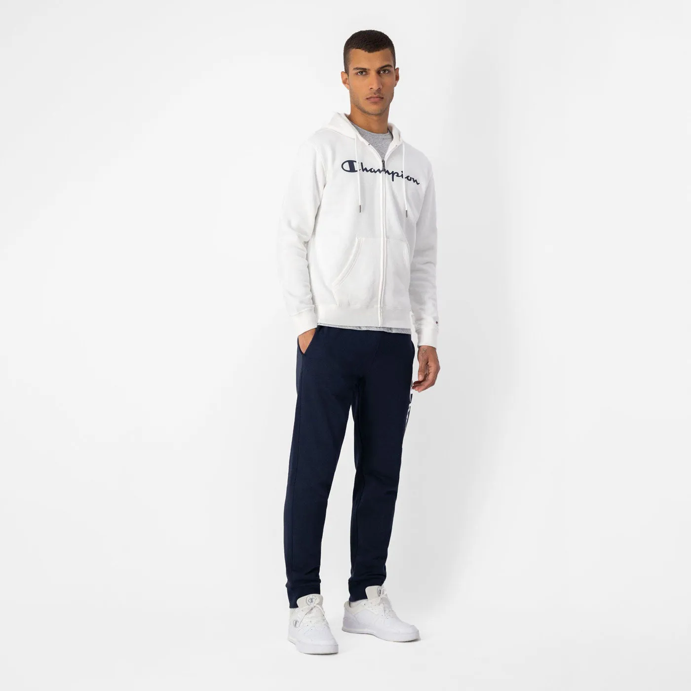 Champion Hoodie Full Zip Sweatshirt 217929 White