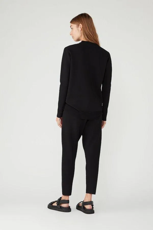 Charlton Relaxed Viscose Pant Black