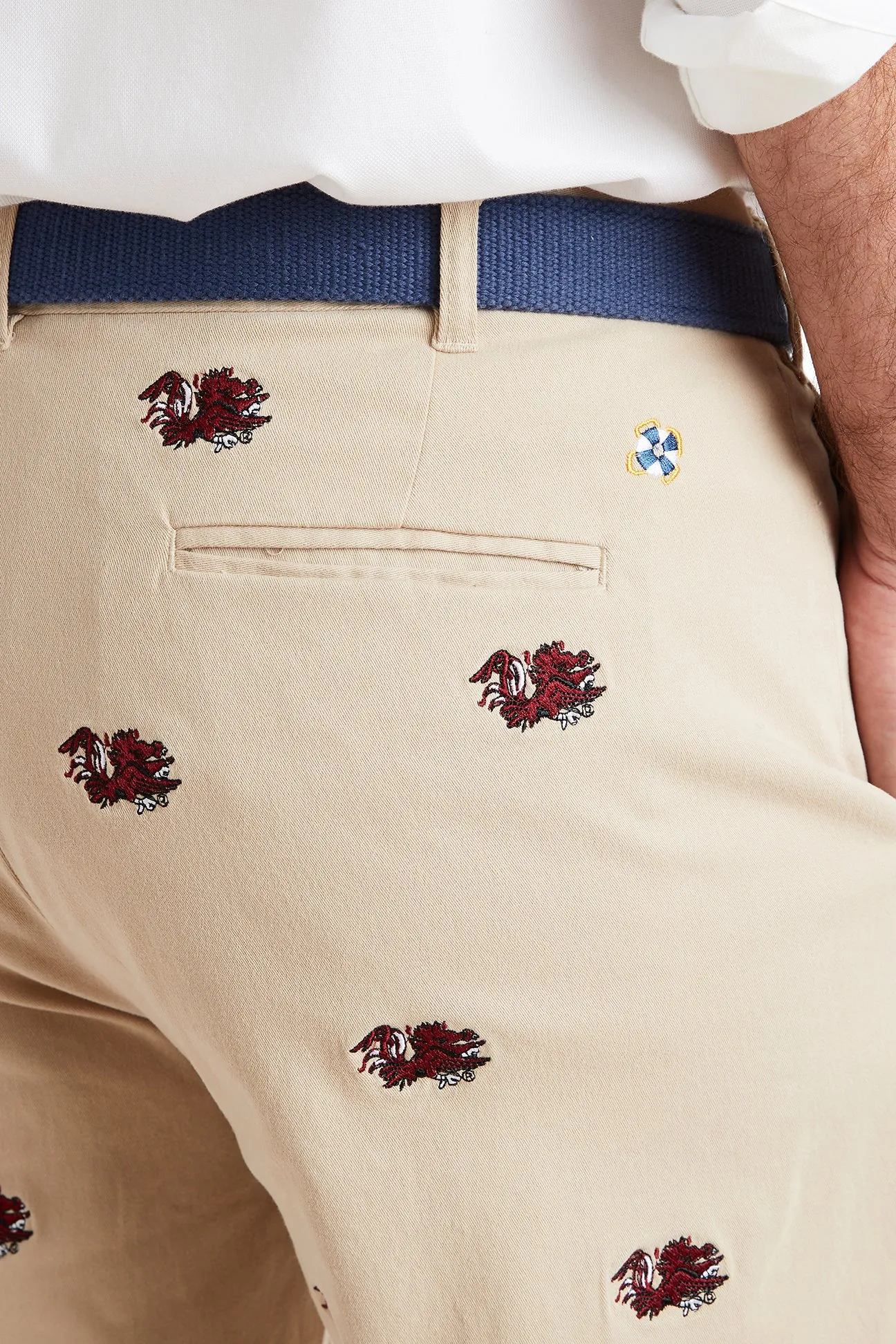 Collegiate Stretch Twill Pant Khaki with South Carolina Gamecocks