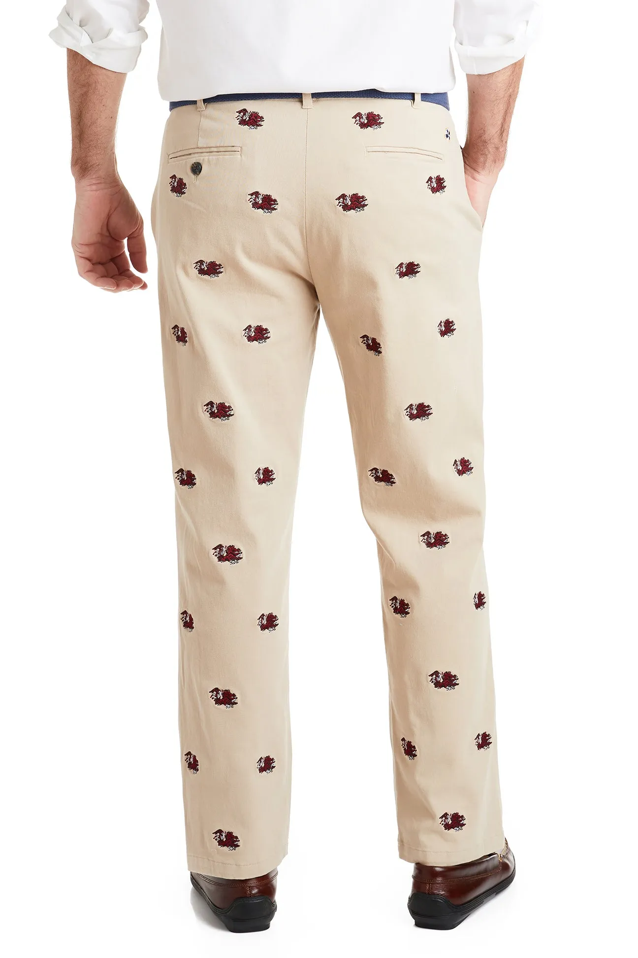 Collegiate Stretch Twill Pant Khaki with South Carolina Gamecocks