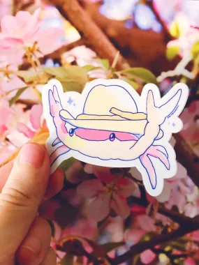 Crab with hat Sticker