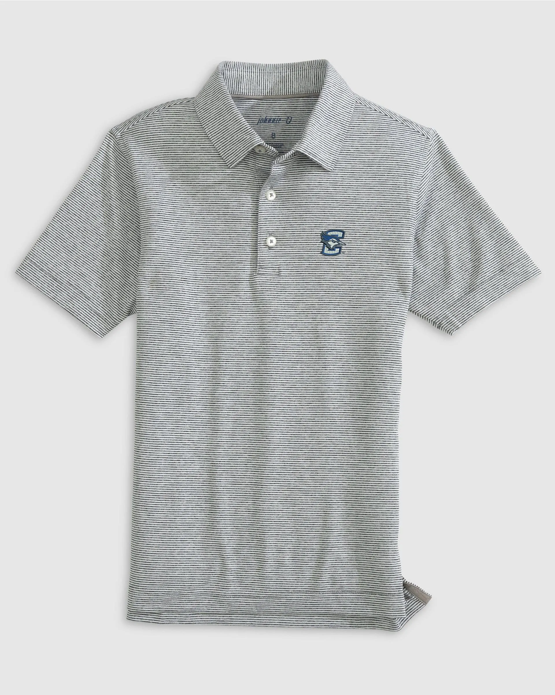 Creighton Lyndonn Jr. Striped Jersey Performance Polo