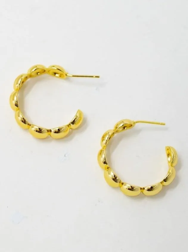 Crescent Beaded Earrings