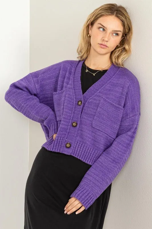 Cropped Cardigan Sweater