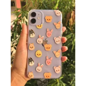 Cute Characters Clear Case