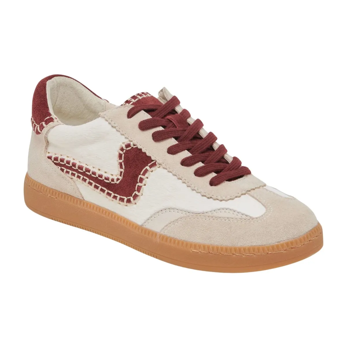 Dolce Vita Women's Notice Stitch White/Red Calf Hair