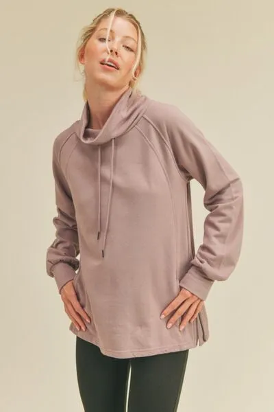 Drawstring Side Zip Sweatshirt