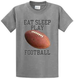 Eat Sleep Play Football (Color) Printed Tee Shirt