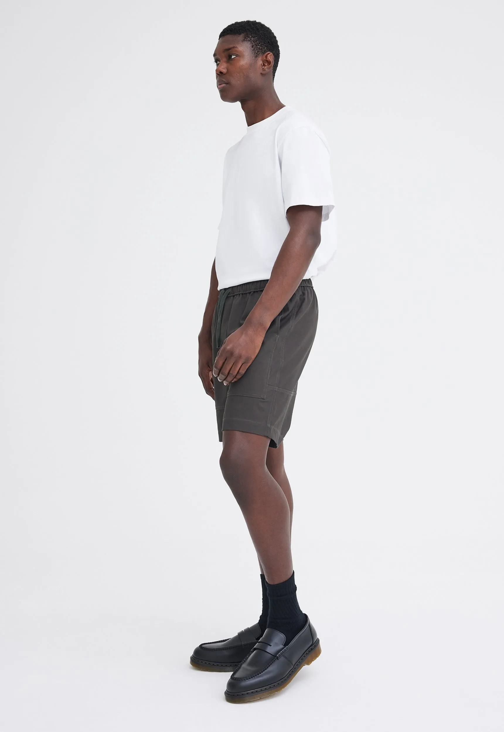 Edon Cotton Twill Short - Steelo Grey