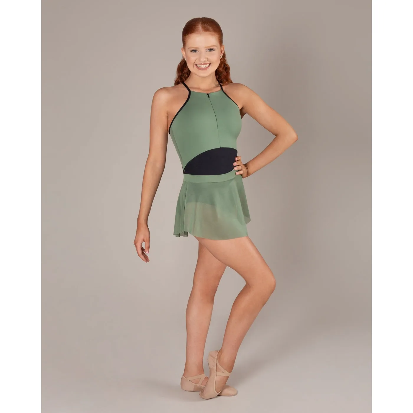 Energetiks Natalia Mesh Skirt | Fern (Adult)