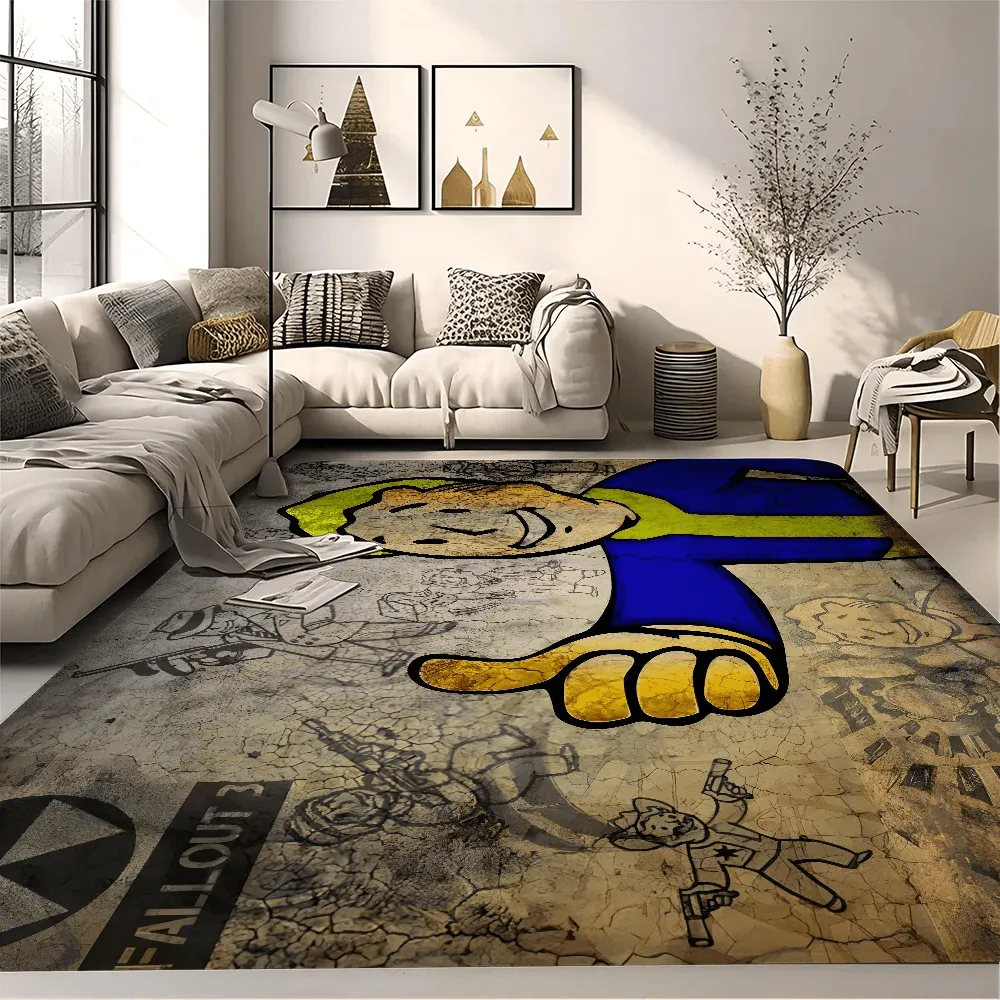 Fallout-Themed Floor Mat, Anti-Slip Bathroom Mat, Kids' Bedroom Doormat, Living Room Welcome Rug