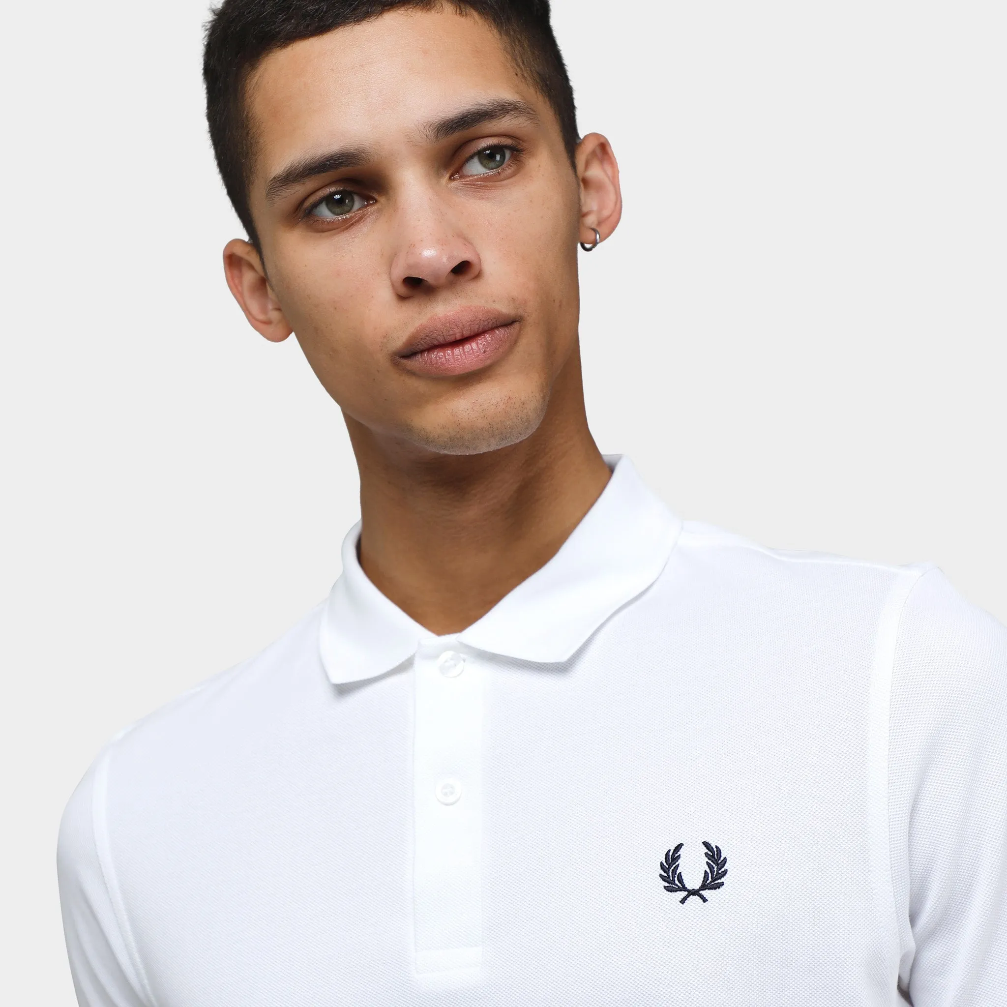 Fred Perry Plain Polo Shirt / White