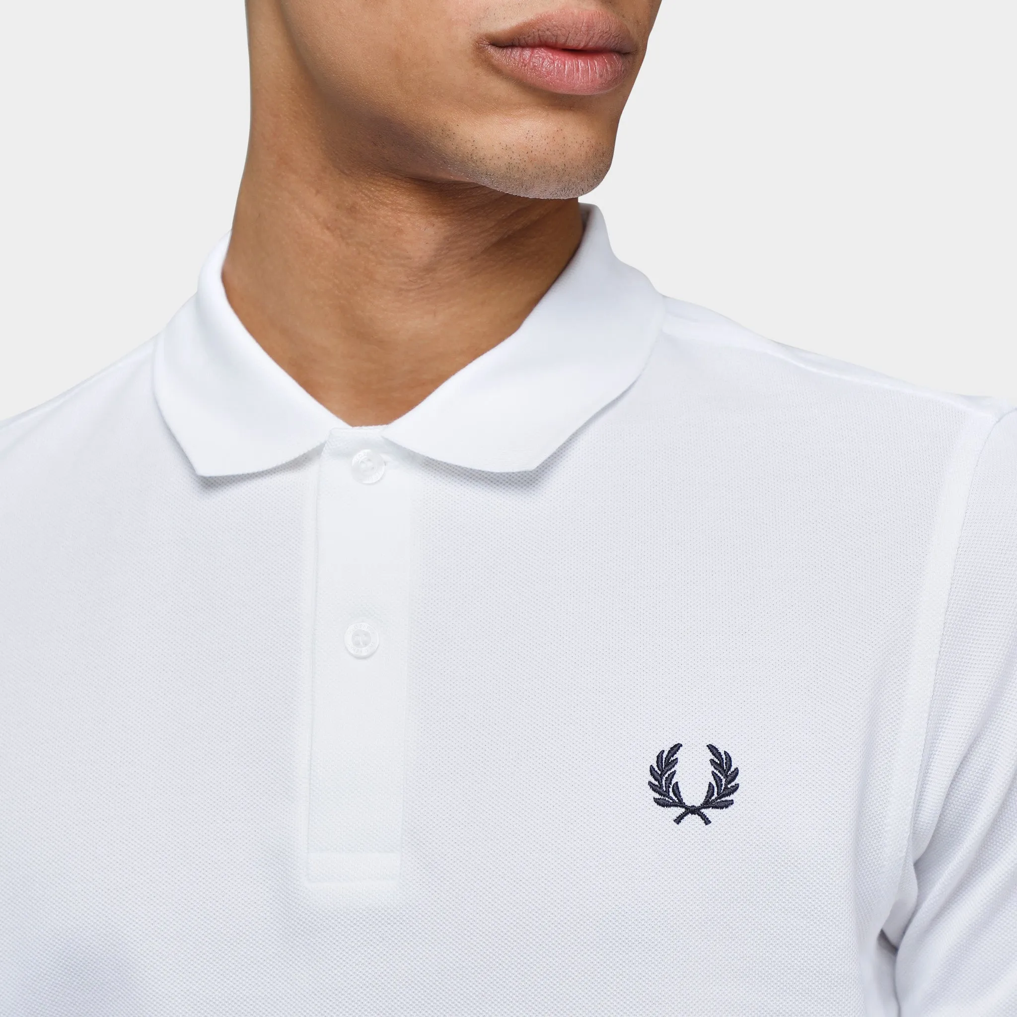 Fred Perry Plain Polo Shirt / White