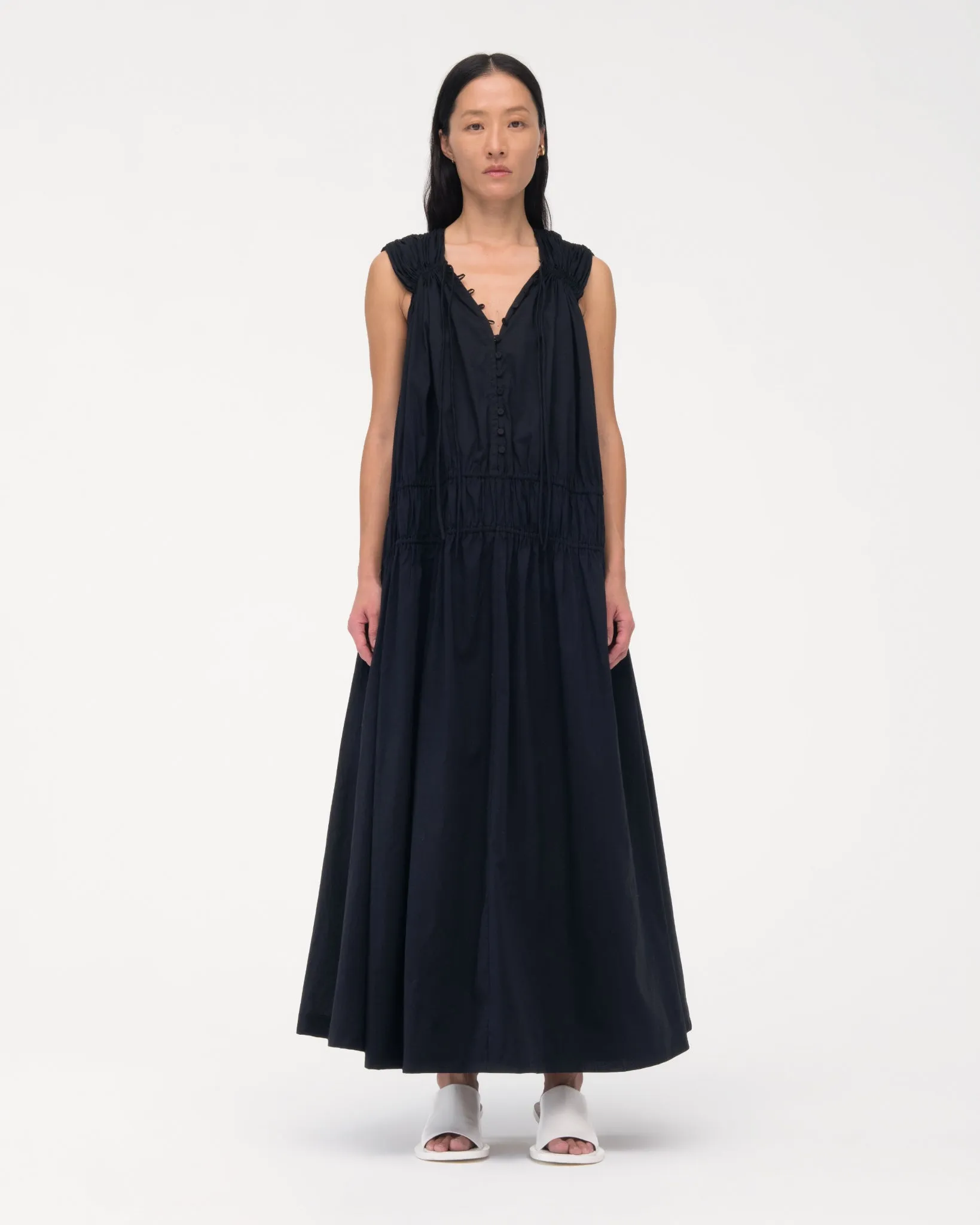 Gathered Long Dress