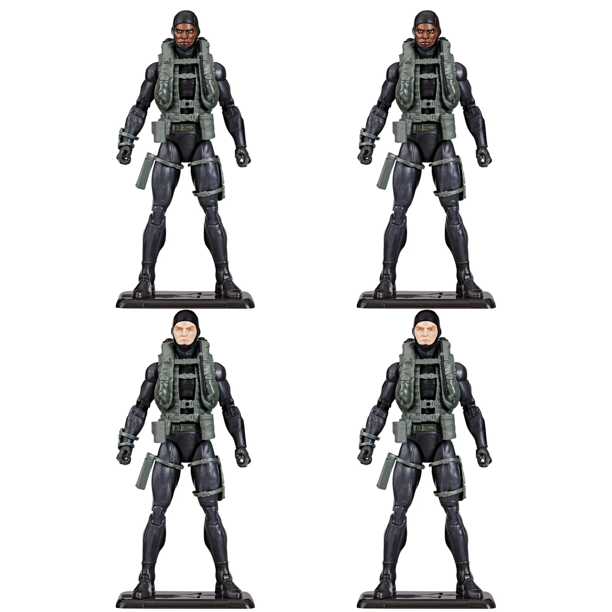 G.I. Joe Classified 60th Anniversary Deluxe Action Sailer Recon Diver ARMY BUILDER SET OF 4