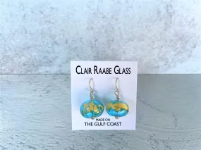 Handblown Glass & Gold Bead Earrings