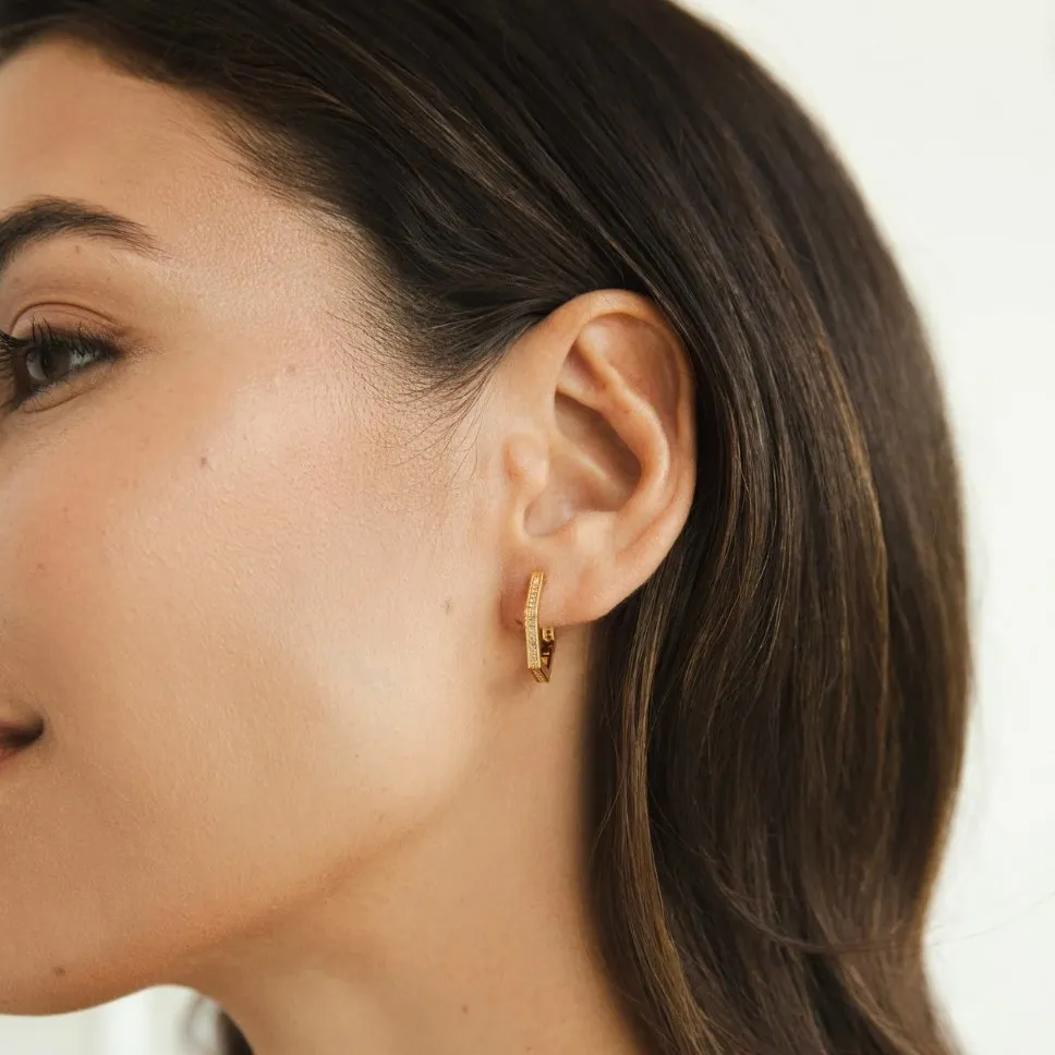 Honeycomb Geometric Hoop Earrings