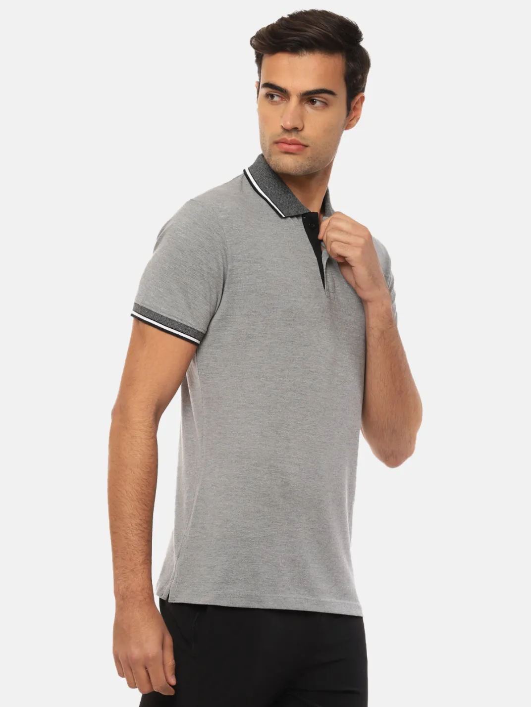 Hummel Eunike Men Grey Tshirt B2B Polo