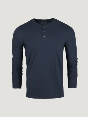 Indigo Blue Long Sleeve Henley