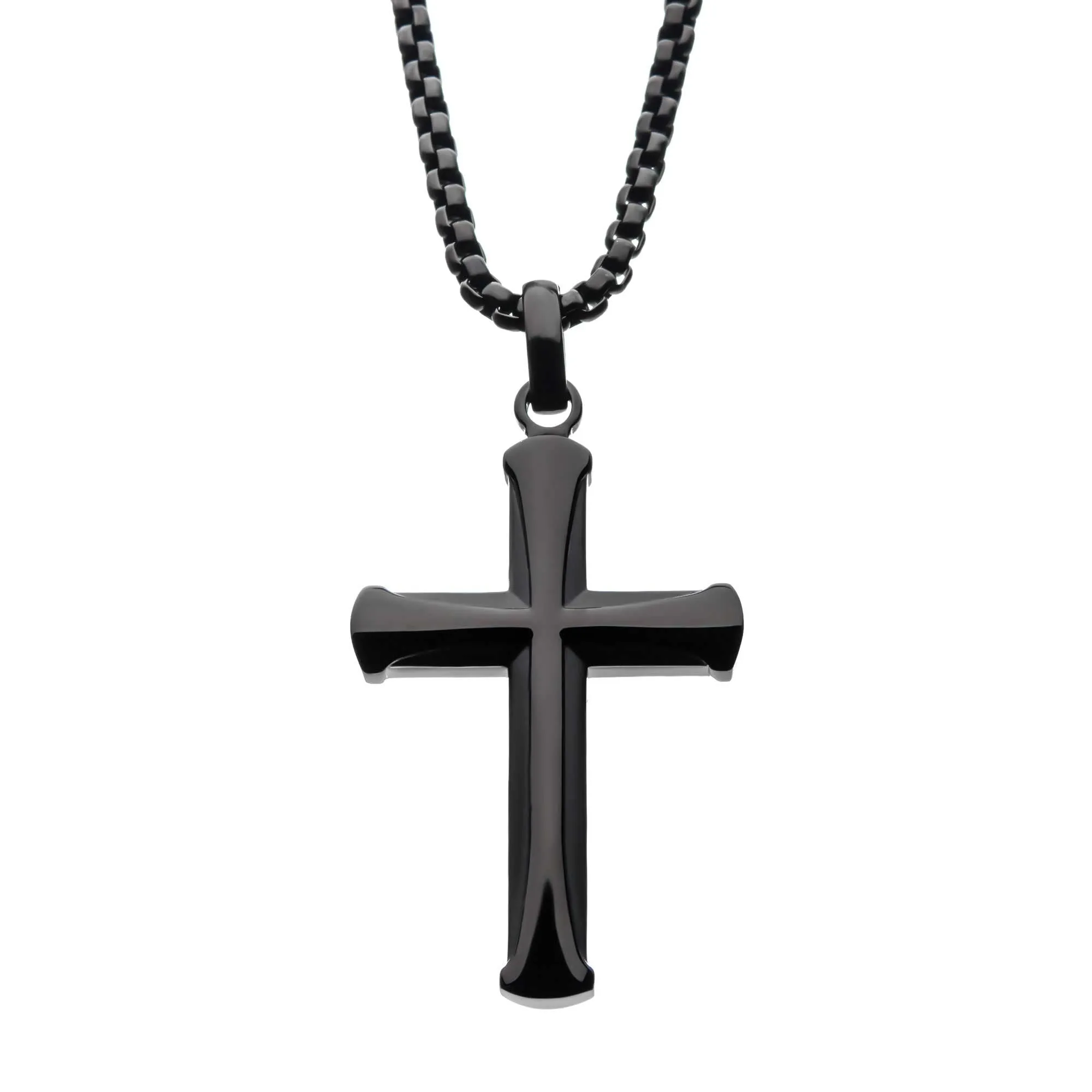 Inox Black Plated Thomas Apostle Cross Pendant